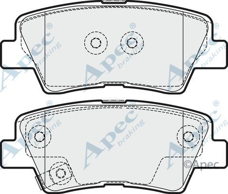 APEC BRAKING Комплект тормозных колодок, дисковый тормоз PAD1754